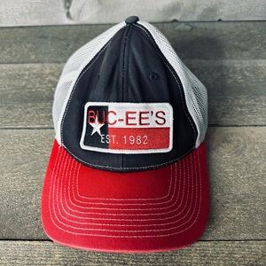 Buc-ees Trucker Mesh Snapback Hat Red White Blue Texas Flag Cap Est 1982 Bucees